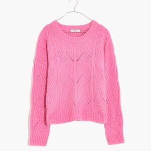 Madewell Alpaca Blend Charley Pullover Sweater in Heather Petunia XS
